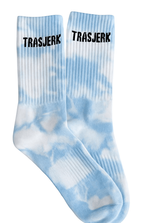 Calcetines blanco y azul