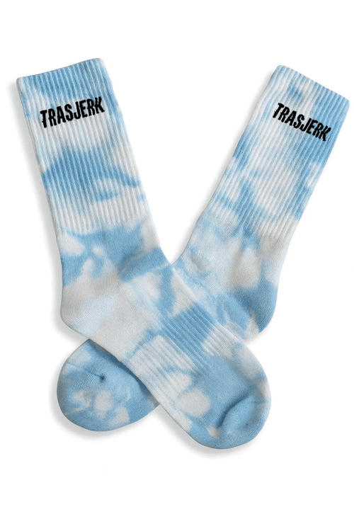 Calcetines blanco y azul