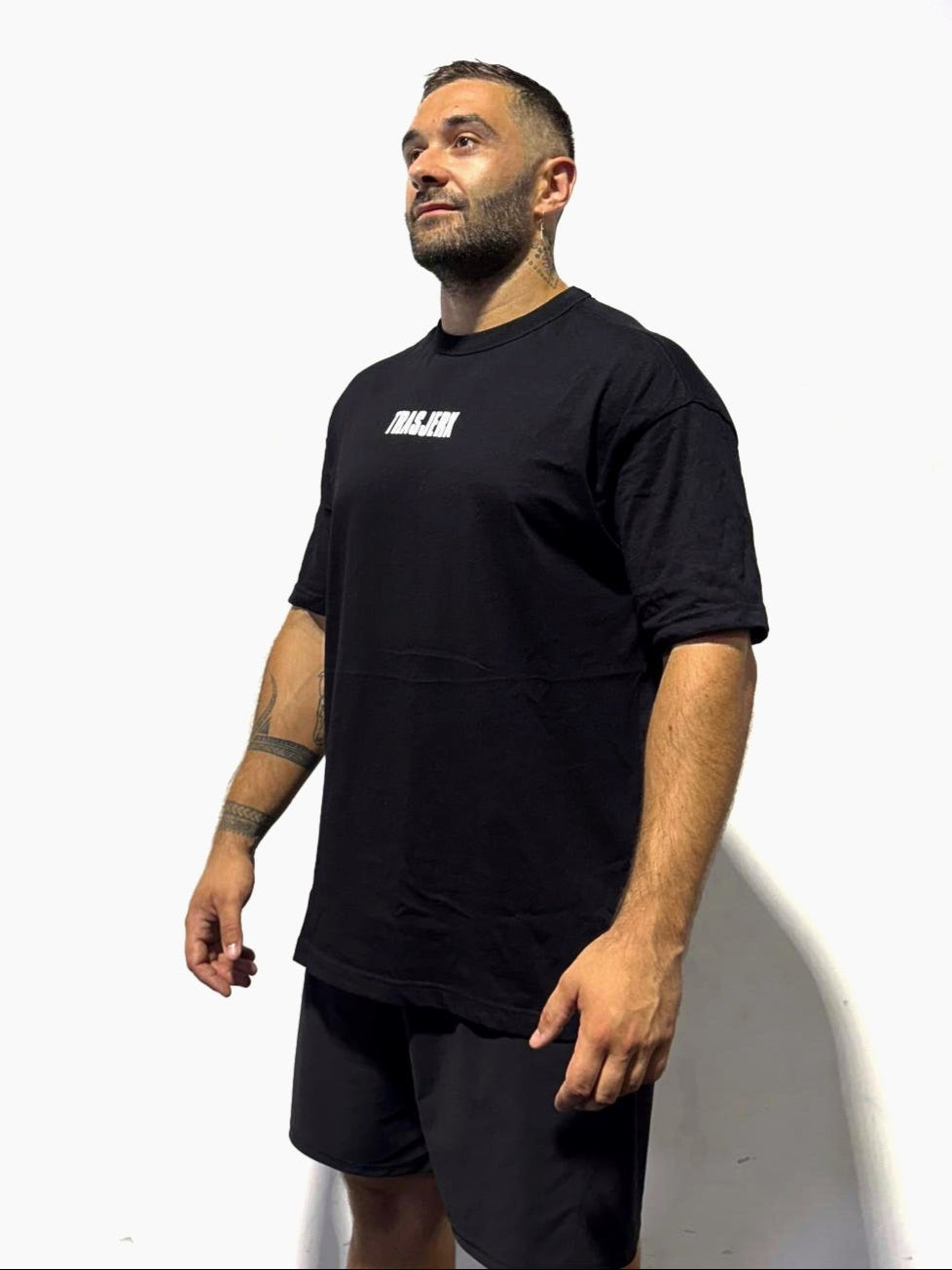 CAMISETA OVERSIZE PREMIUM NEGRA POWERLIFTING CLUB