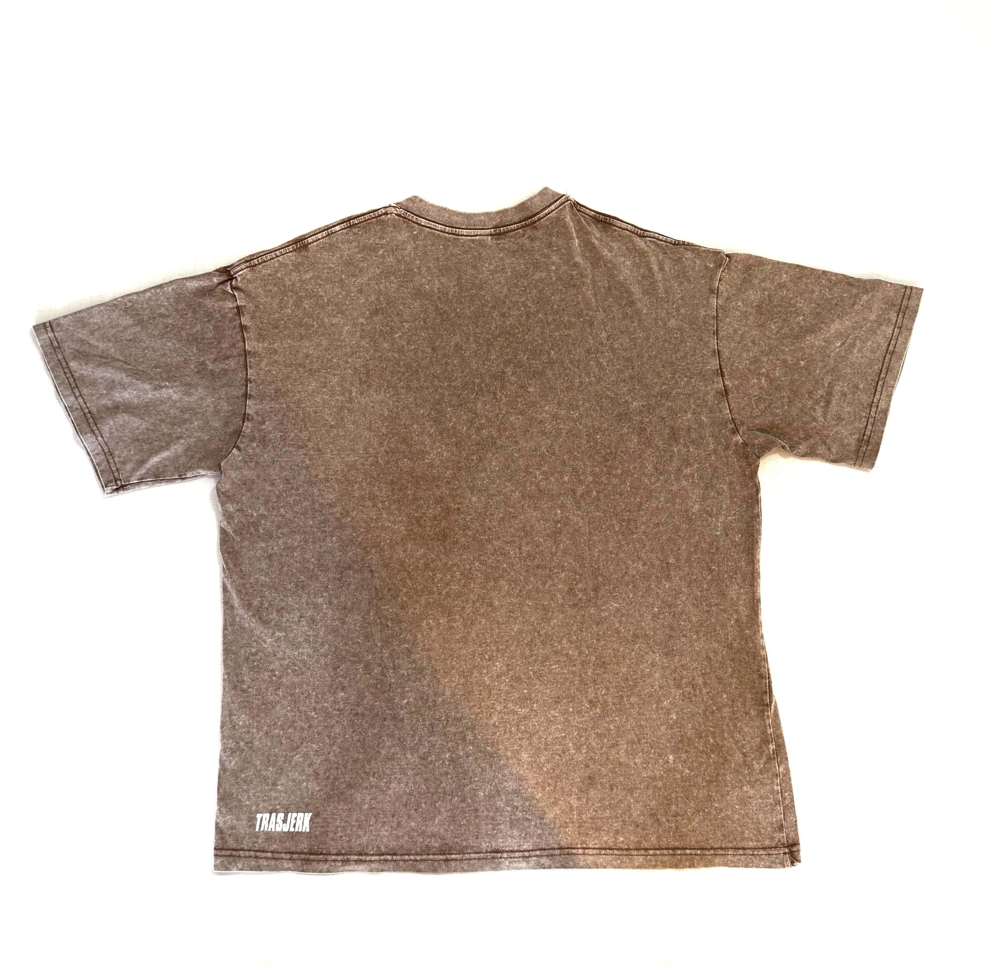 Camiseta oversize marron acid